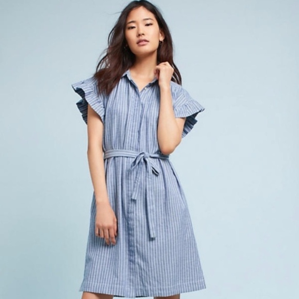 Anthropologie Isabelle Sinclair pinstripe dress